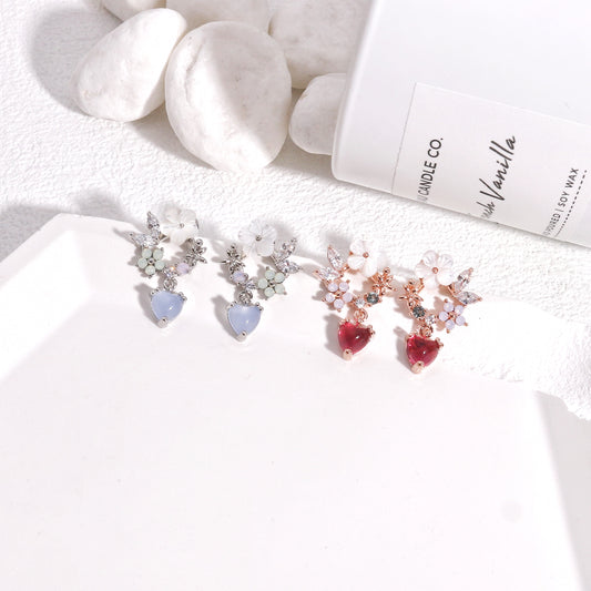Charlotte Dainty Korean Styled Floral Drop Earrings