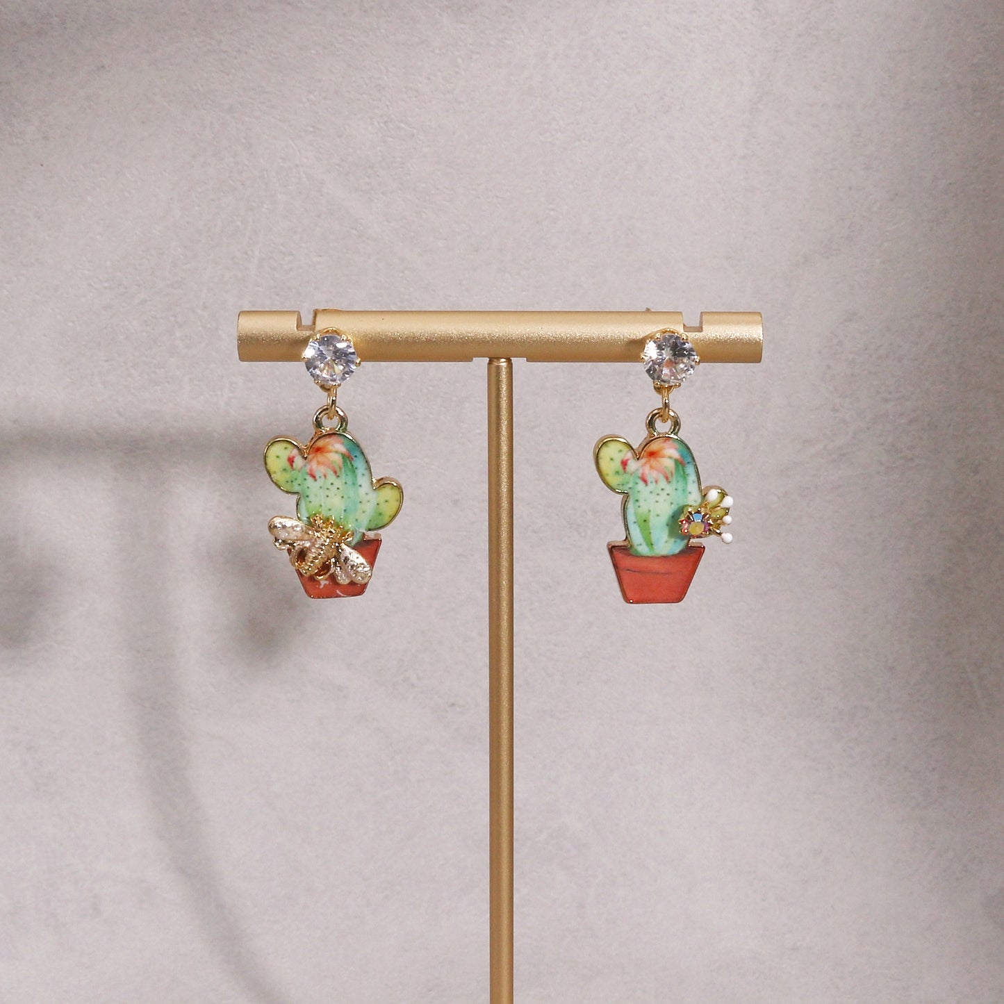 Fun Cactus Drop Dangle Fashion Earrings