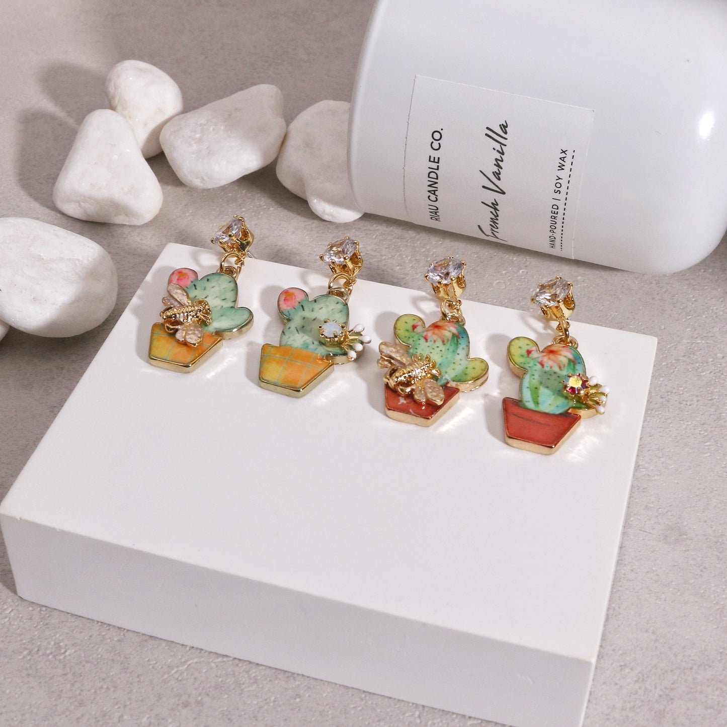 Fun Cactus Drop Dangle Fashion Earrings