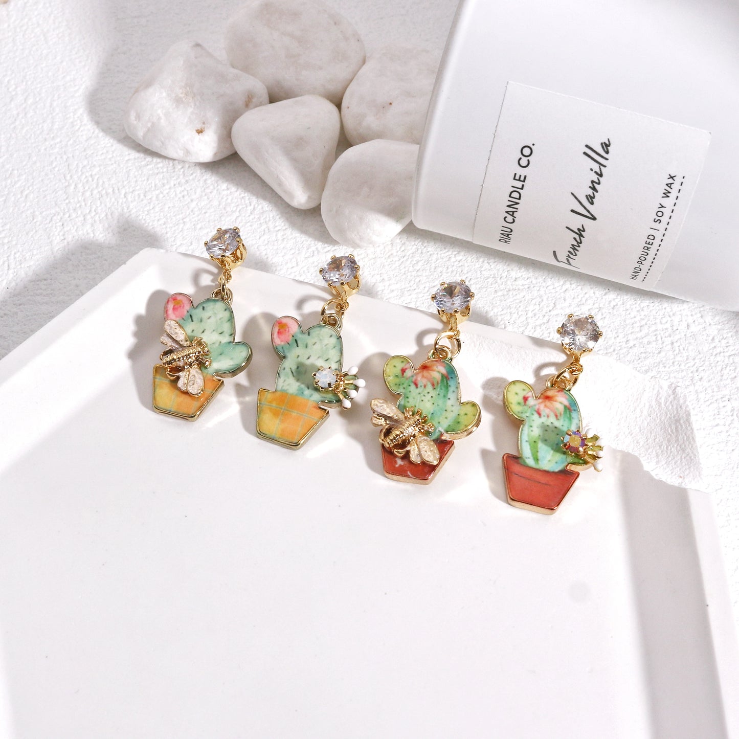 Fun Cactus Drop Dangle Fashion Earrings