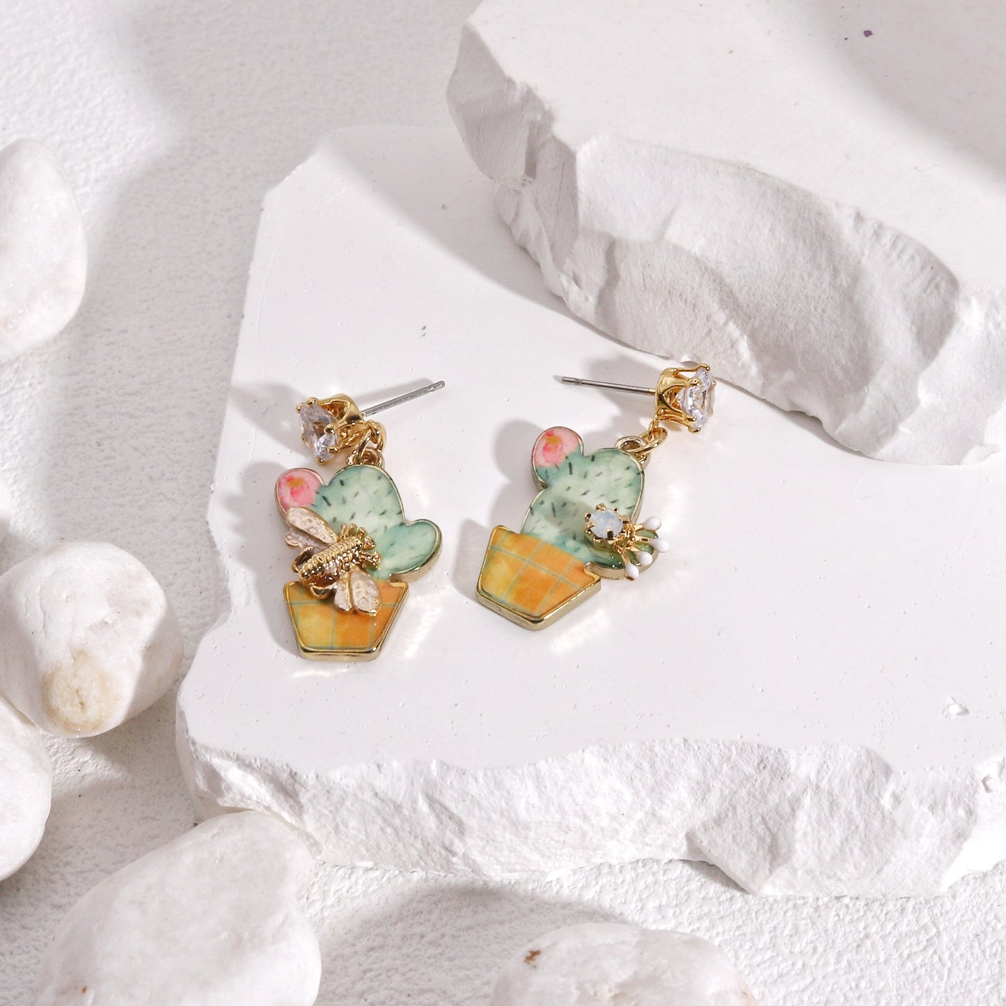 Fun Cactus Drop Dangle Fashion Earrings