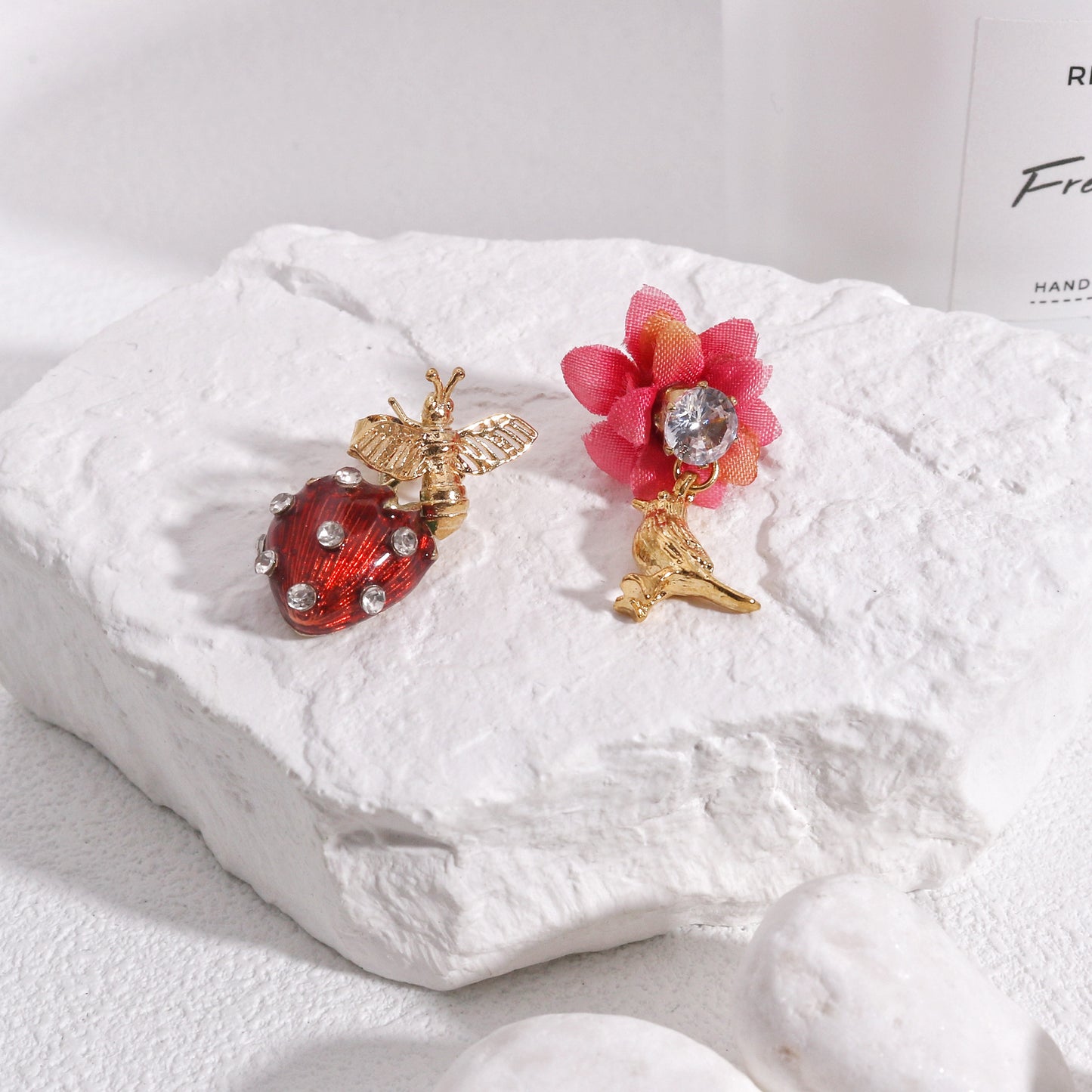 Clara Limited Edition Asymmetrical Korean Bumble Bee Earrings