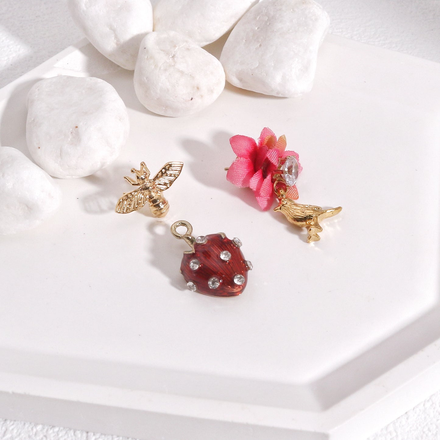Clara Limited Edition Asymmetrical Korean Bumble Bee Earrings
