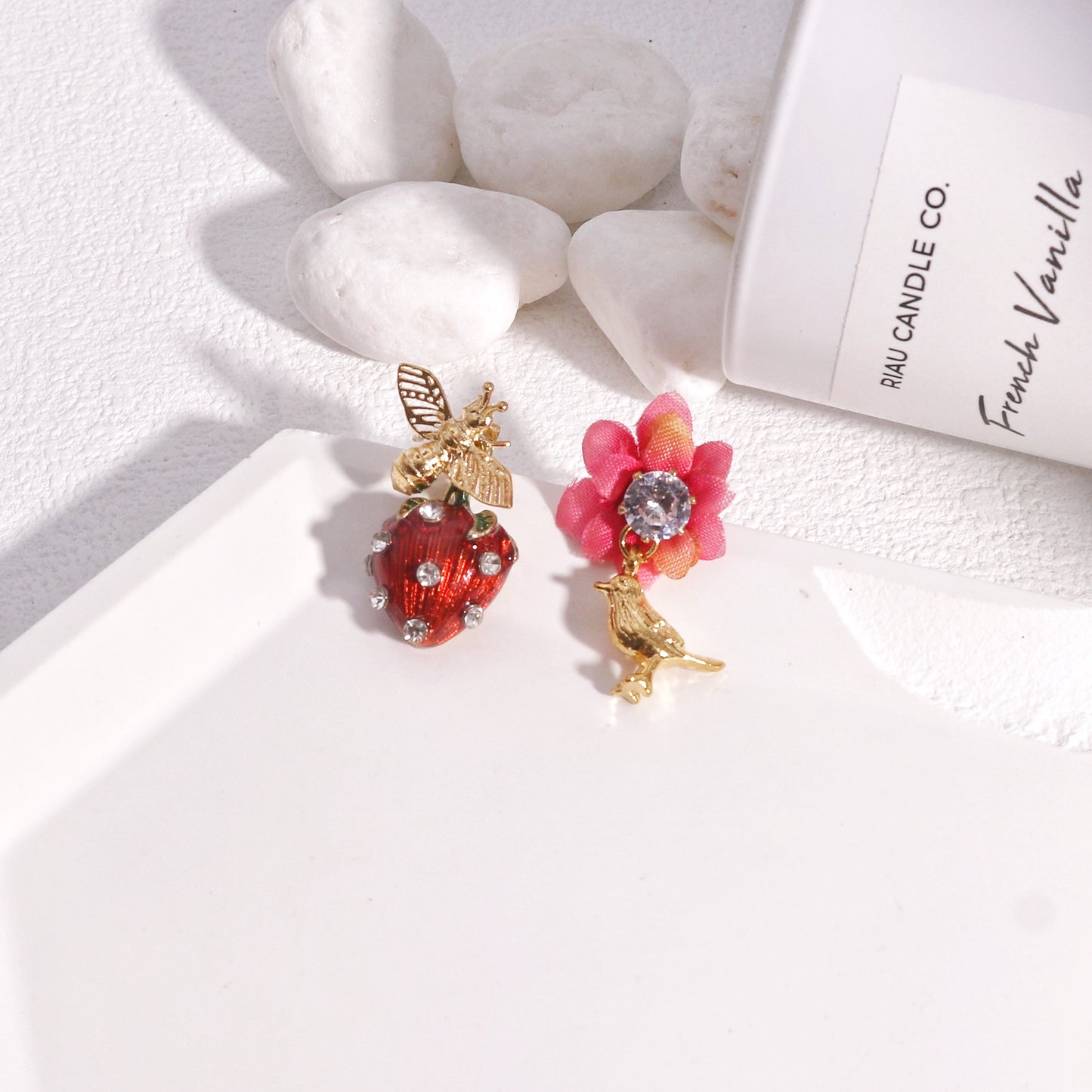 Clara Limited Edition Asymmetrical Korean Bumble Bee Earrings