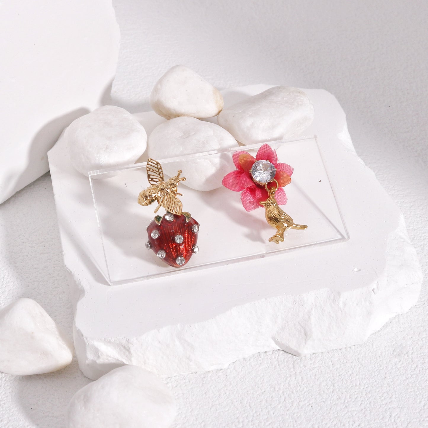 Clara Limited Edition Asymmetrical Korean Bumble Bee Earrings