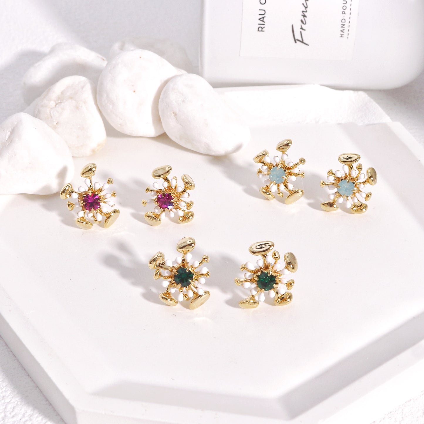 Madeline Luxury Star-Burst Crystal Stud Earrings