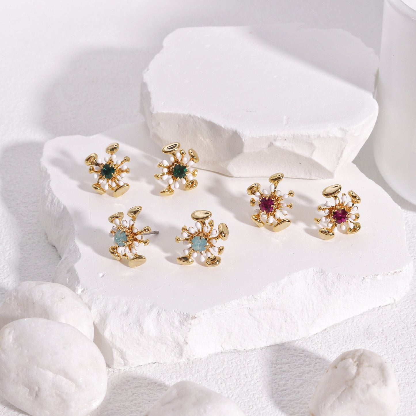 Madeline Luxury Star-Burst Crystal Stud Earrings