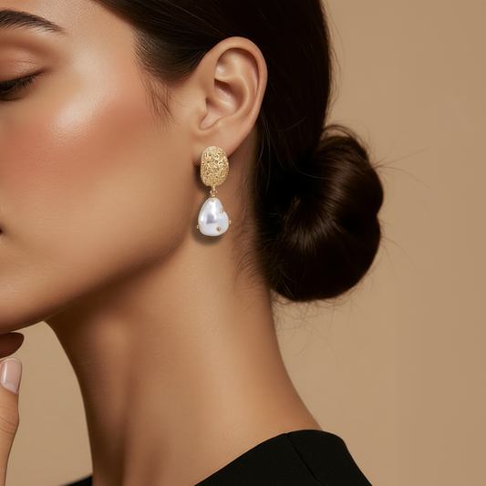 Ellie Vintage Statement Burlesque Pearl Earrings