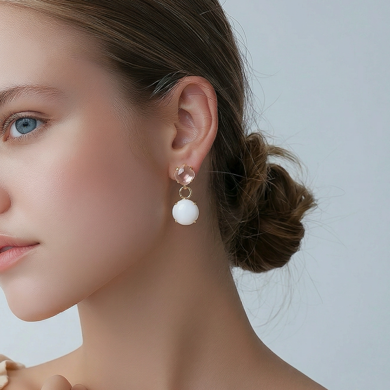 Coley Gemstone Statement Drop Earrings