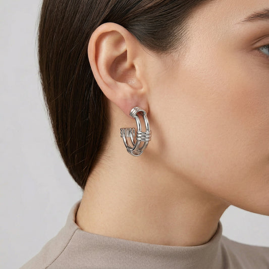 Layla Estate Styled Statement Hoop Earrings