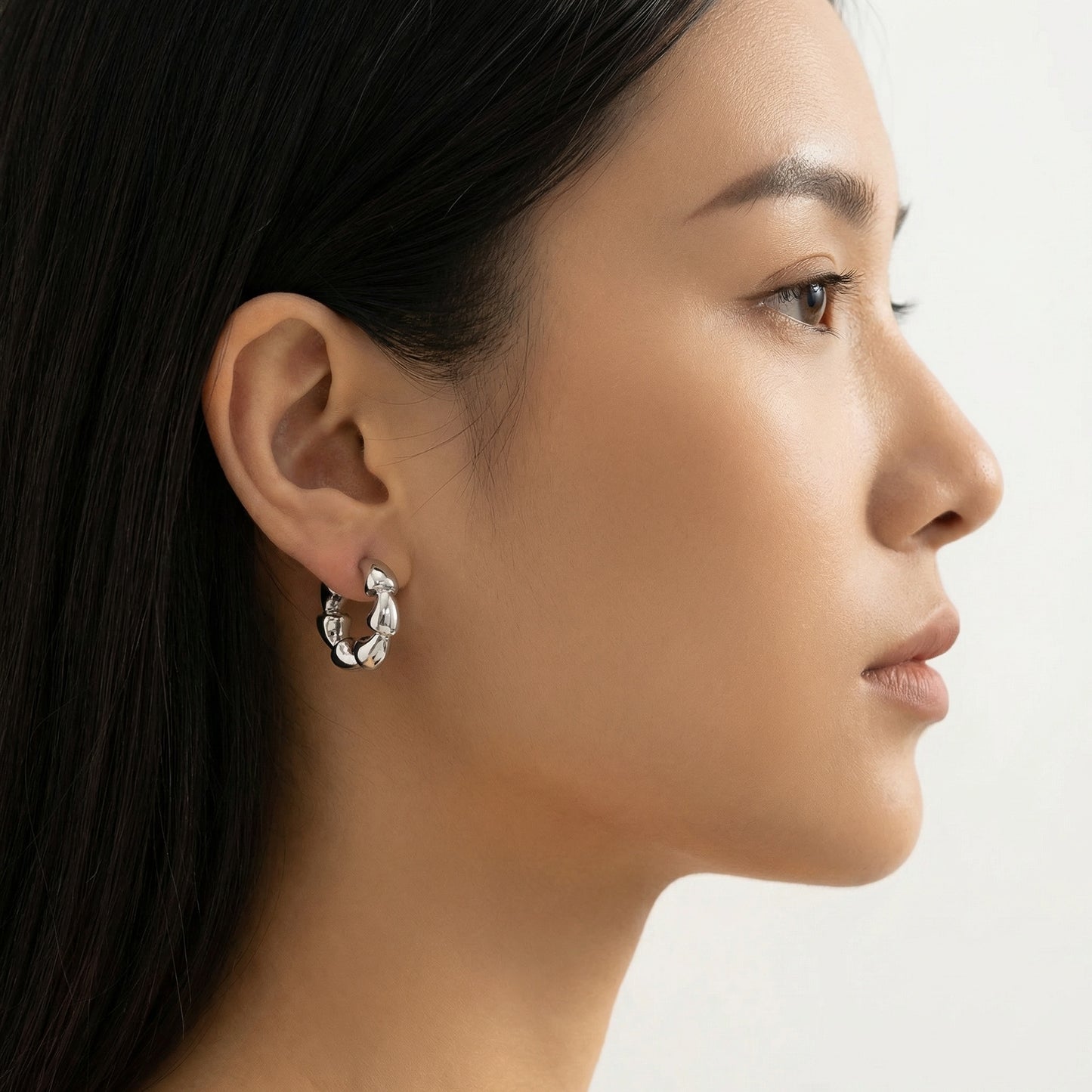 Piper Edgy Geometric Jagged Hoop Earrings