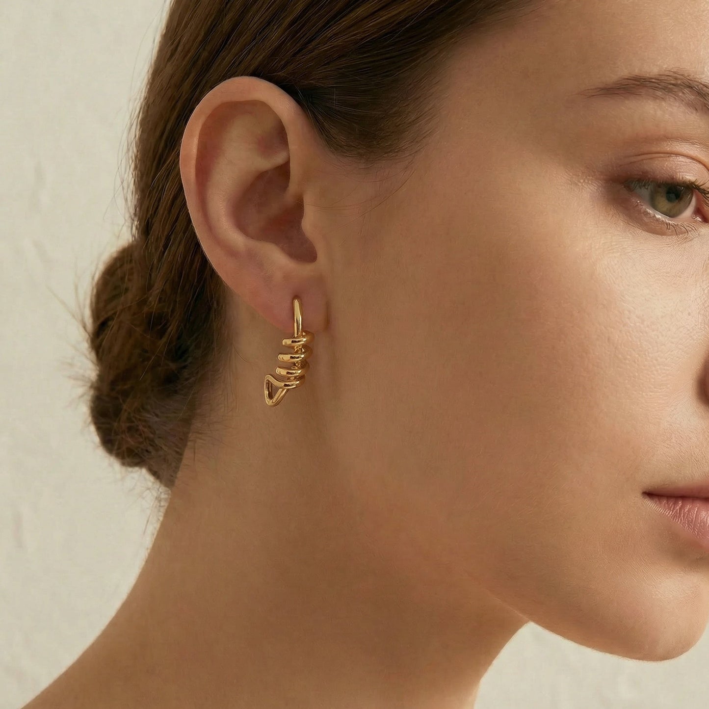 Piper Metallic Twisted Rope Drop Earrings