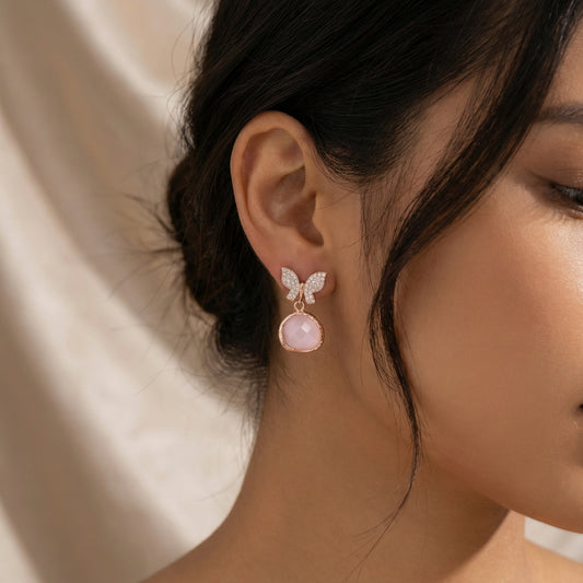 Berkley Butterfly CZ Glamour Drop Earrings