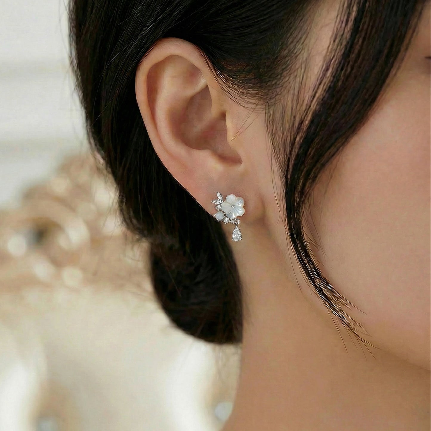 Sweet Floral Mini Dangle Earrings