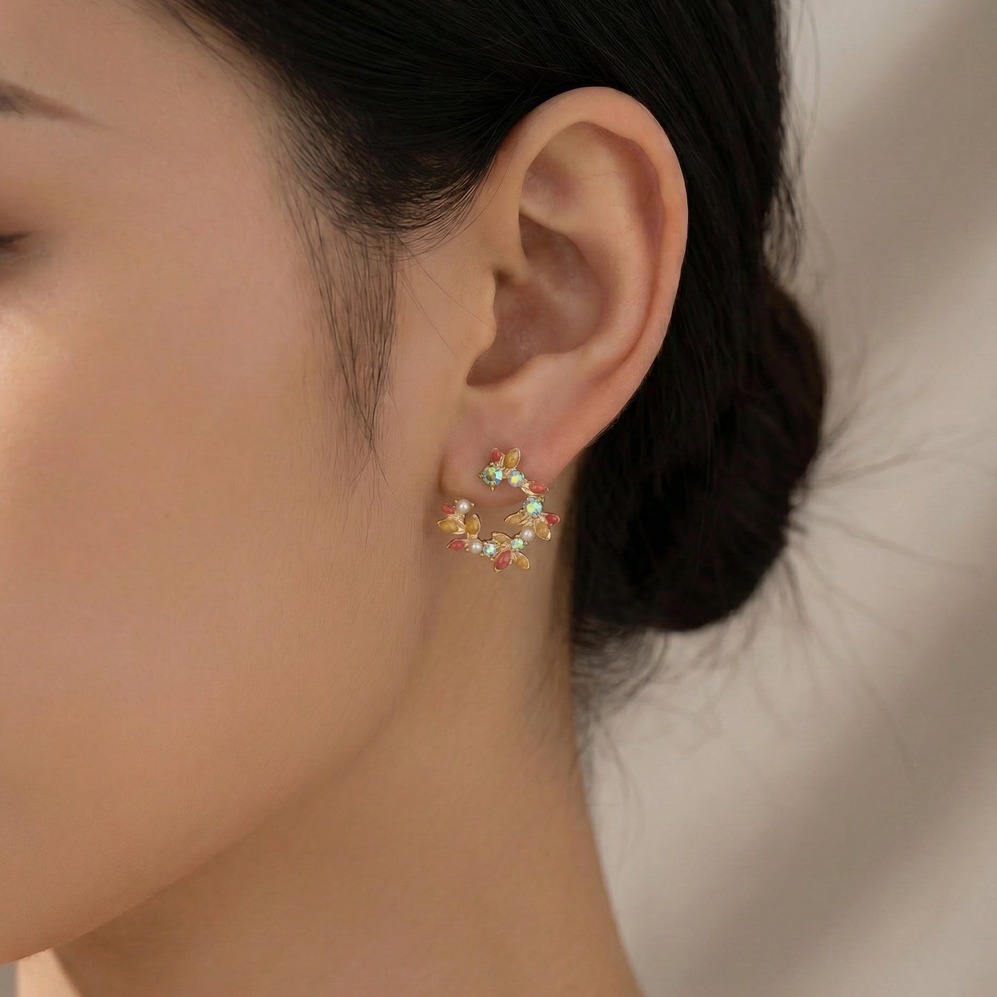 Annette Floral Handmade Bouquet Stud Earrings