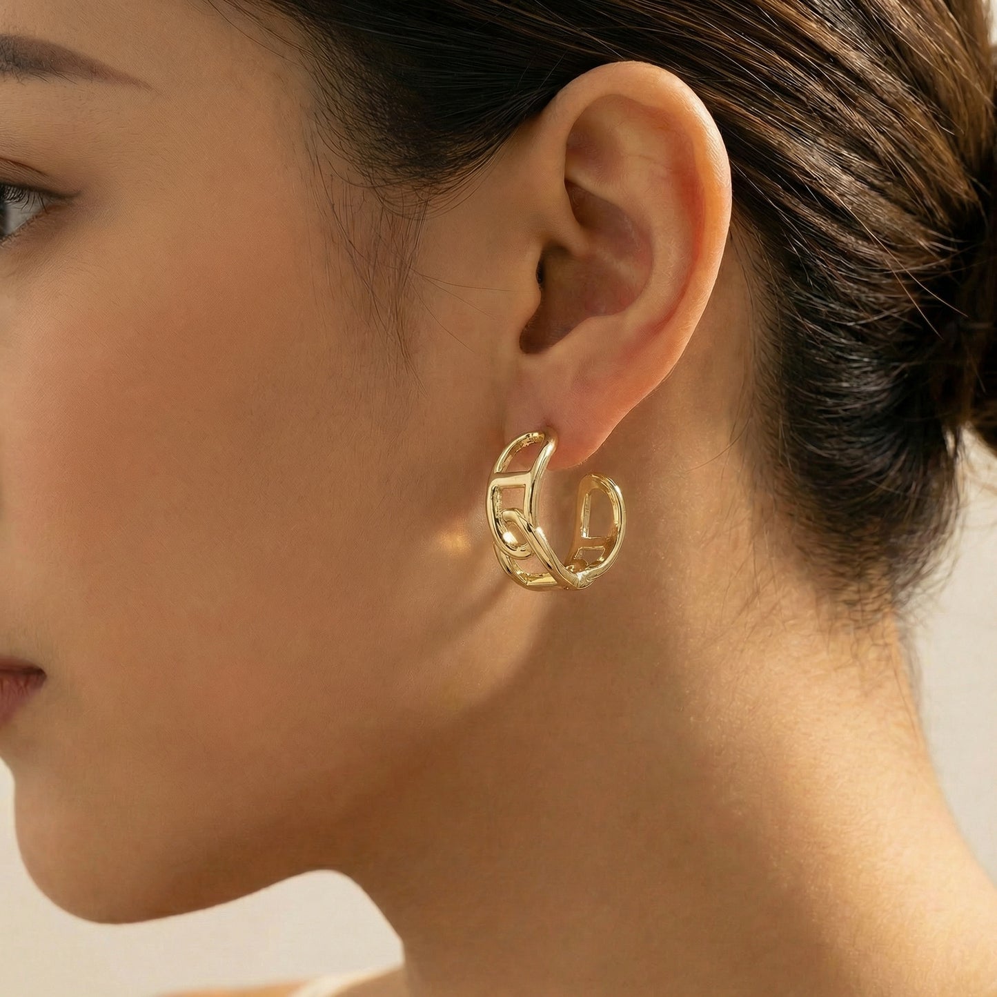 Livia Statement Metal Hoop Earrings