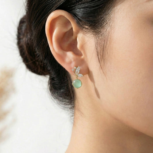 Adelia CZ Glitter Butterfly Short Dangle Earrings