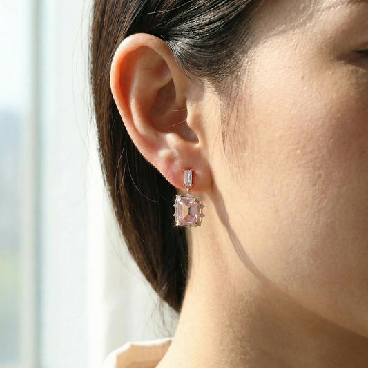 Vivienne Asymmetric Vintage Crystal Drop Earrings