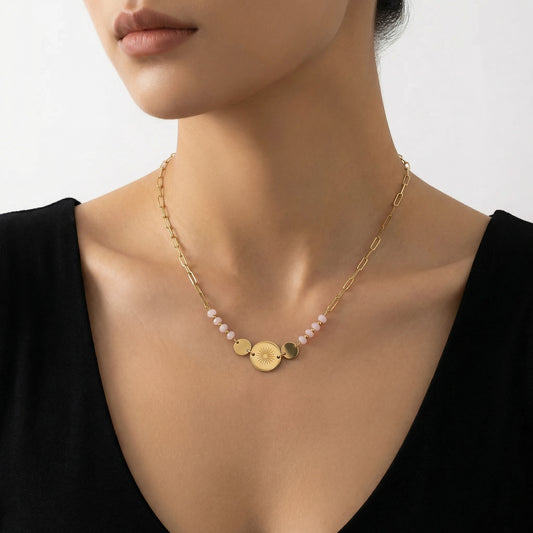 Jessica Bohemian Sun Modern Minimalist Necklace