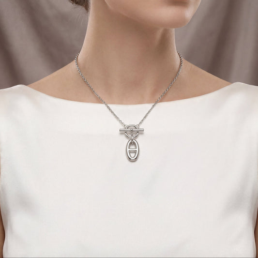 Tallulah Minimalist Designer Pendant Steel Necklace