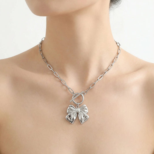 Rebecca Bow Tie Ribbon Necklace