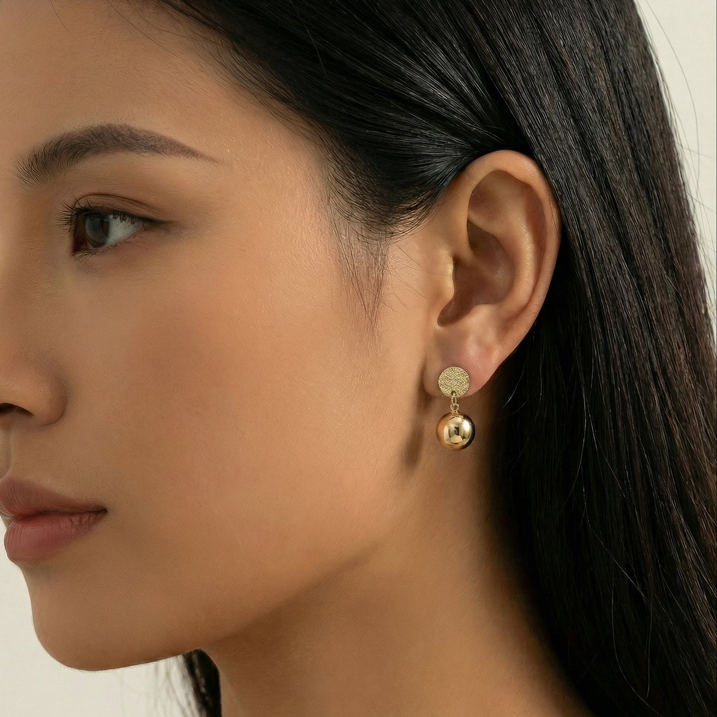 Modern Minimalist Sphere Dangle Earrings