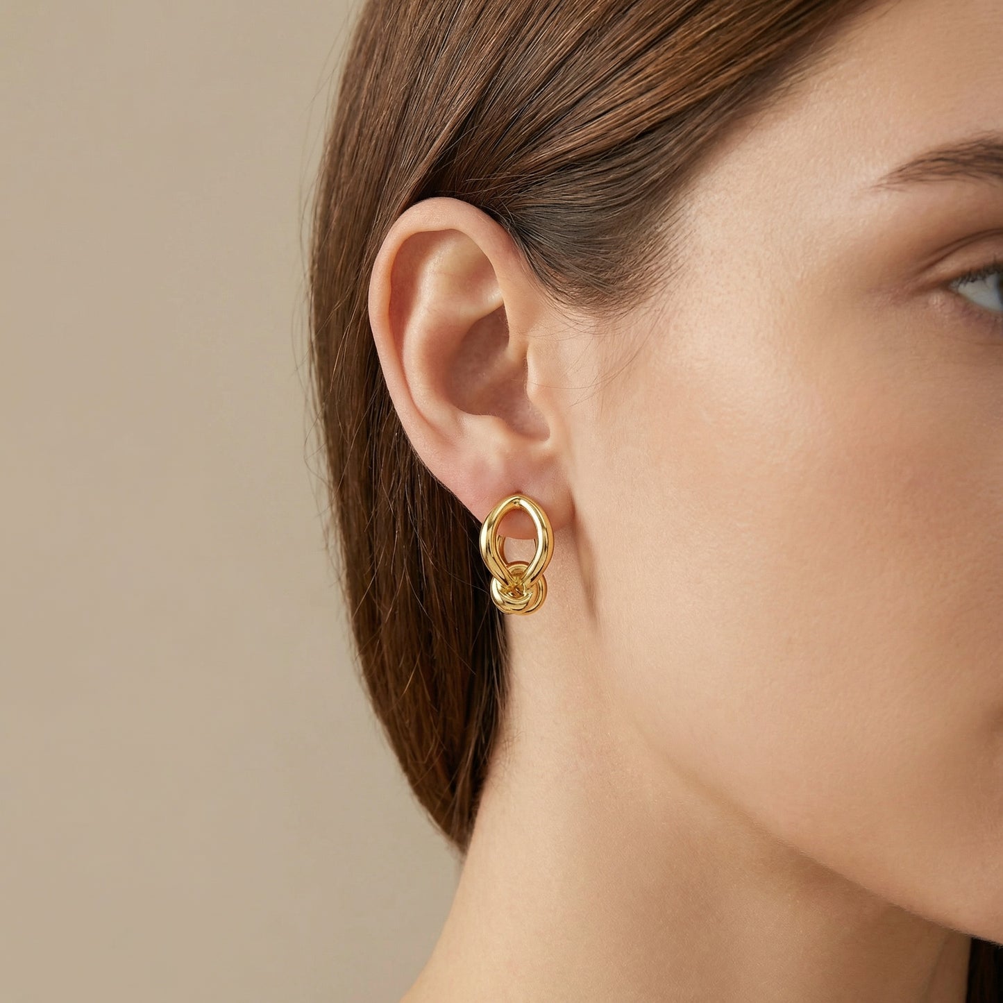 Alexis High Polish Metropolis Modern Hoop Earrings