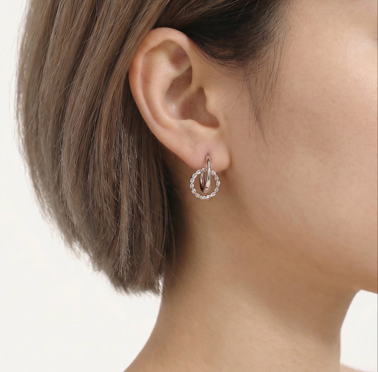 Courtney Knotted Ring Statement Hoop Earrings