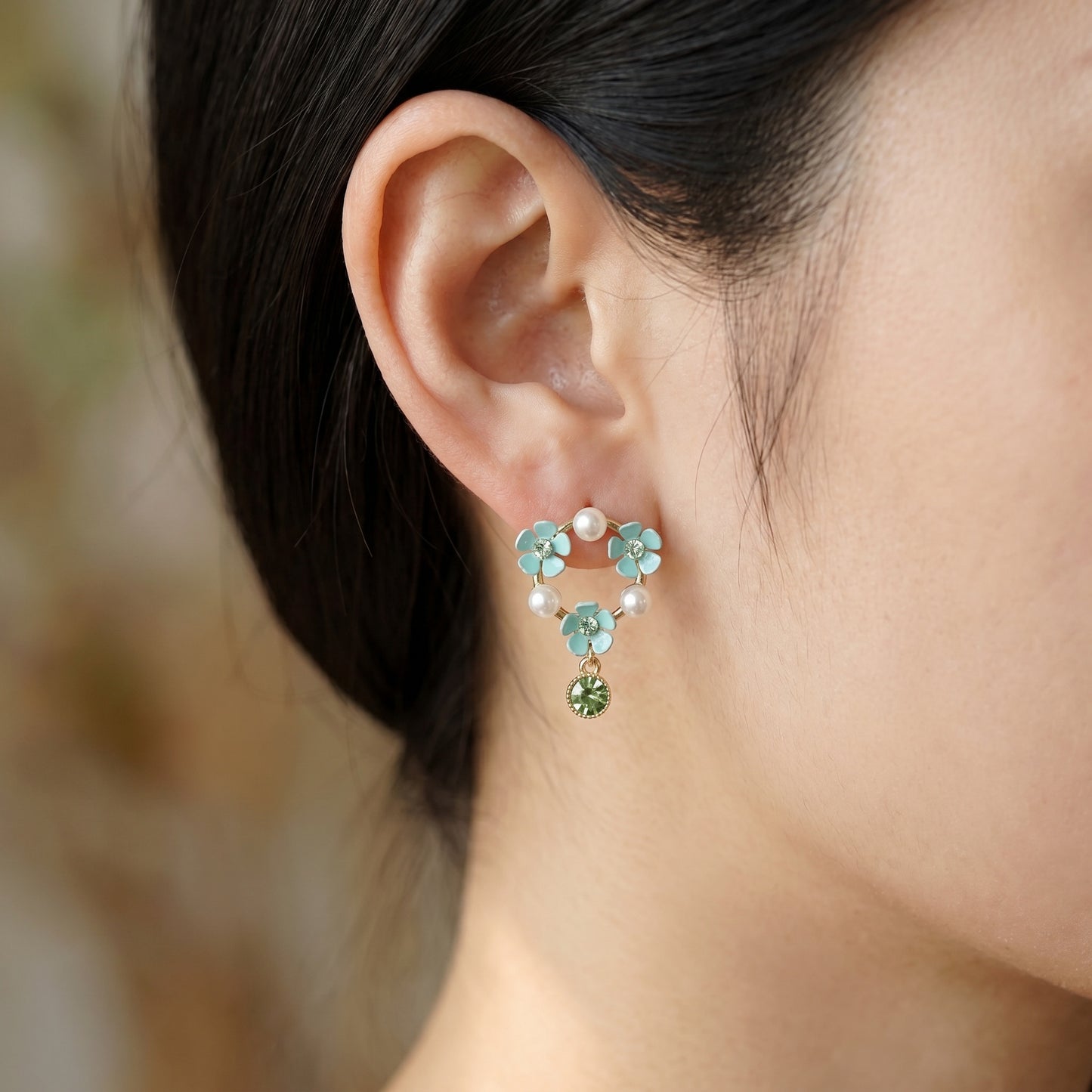 Millet Statement Floral Drop Earrings