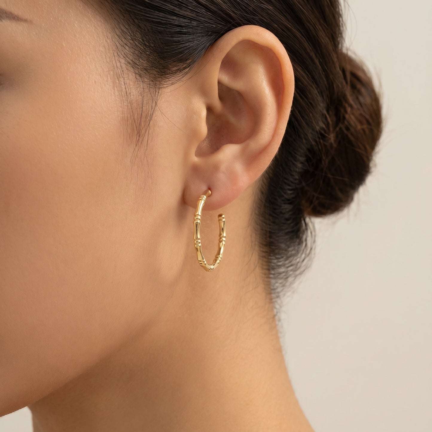 Sophiya Minimalist Beaded Hoop Earrings