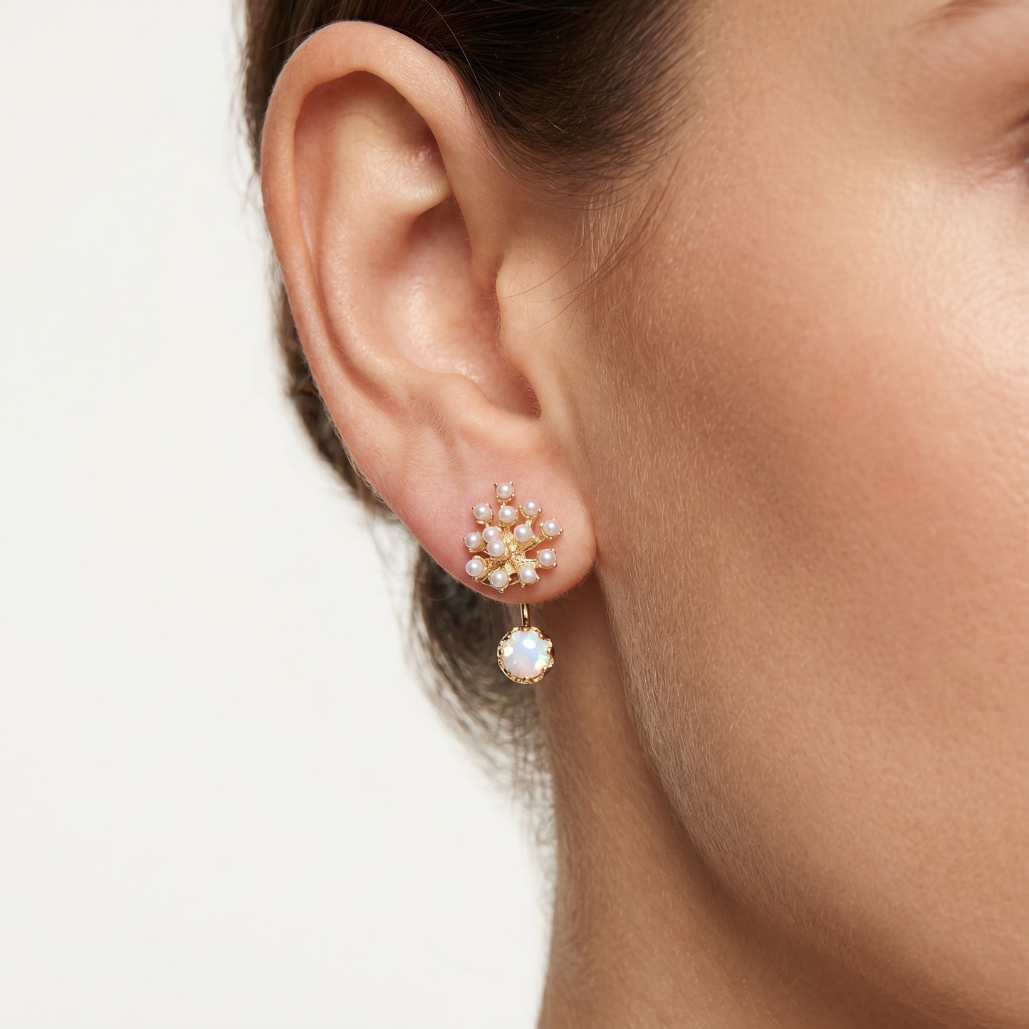 Beverly Asymmetrical Avant Garde Front Back Earrings