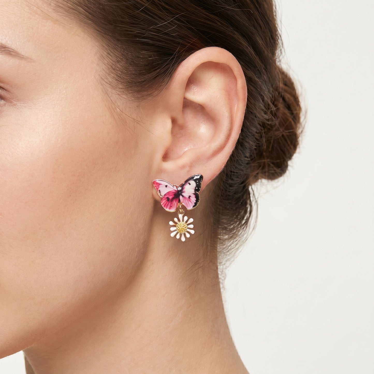 Beverly Asymmetrical Avant Garde Front Back Earrings