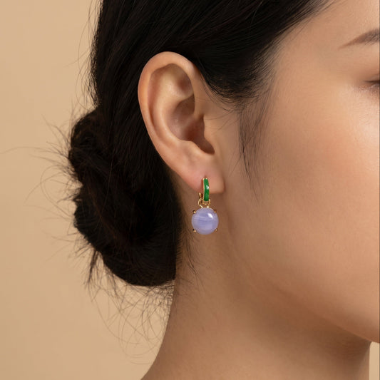 Gwendoline Resin Crystal Fashion Drop Earrings