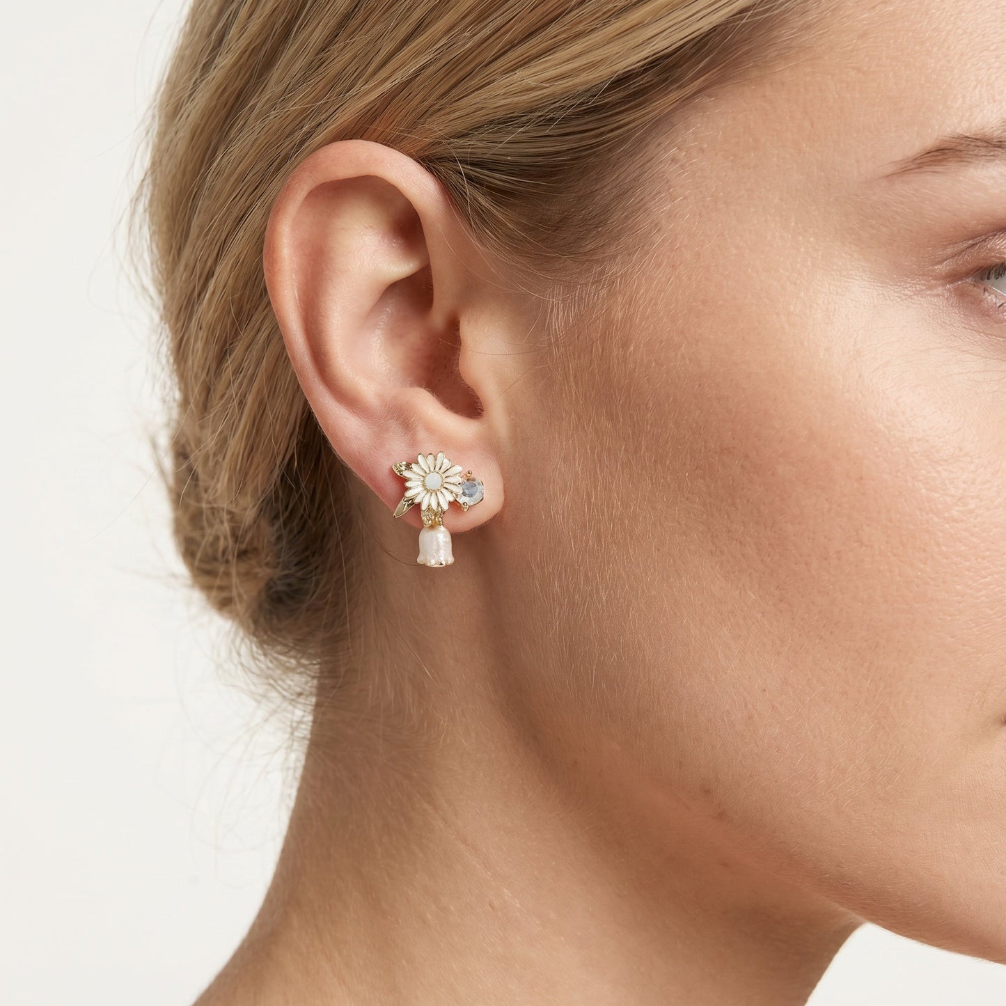 Connelly Dainty Floral Handpainted Dangle Earrings