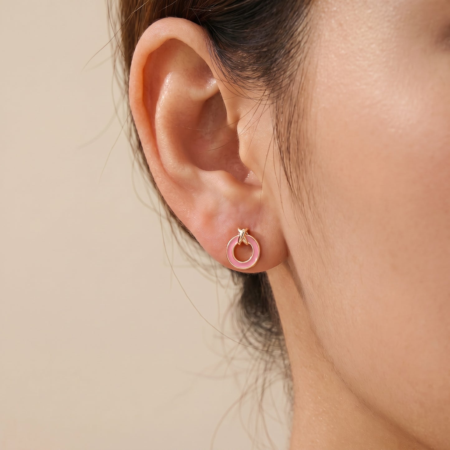 Trellis Mini Candy Enamel Stud Earrings