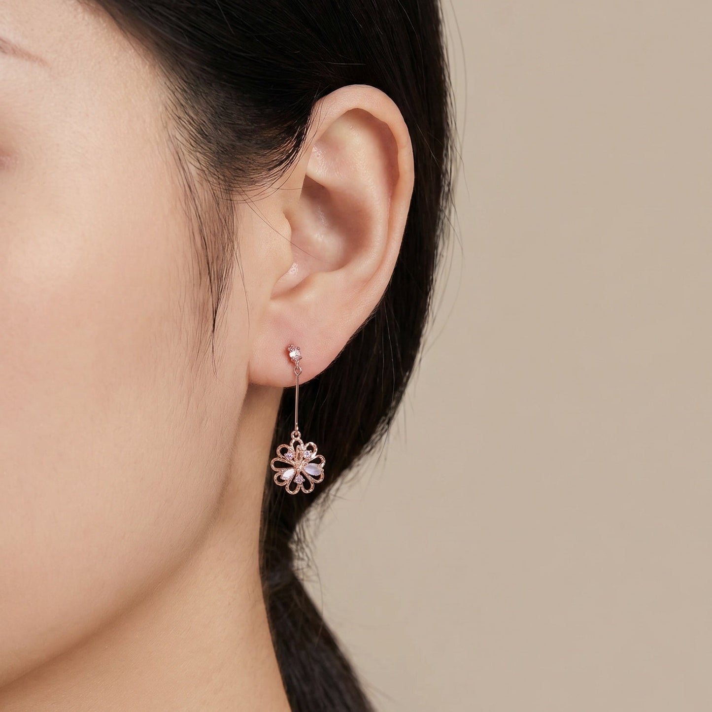 Lazarina Asymmetrical Dainty Korean Earrings