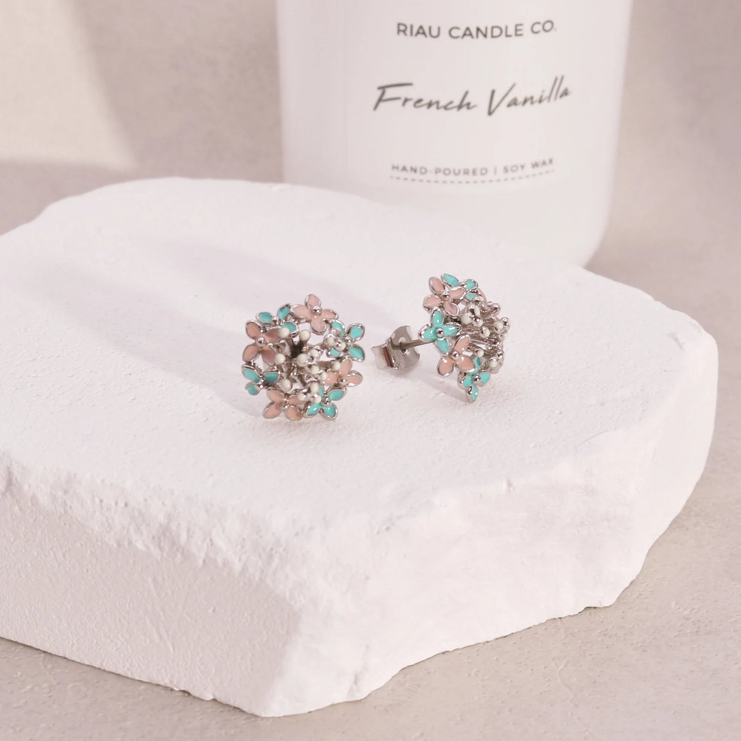 Charlotte Mini Floral Bouquet Stud Earrings