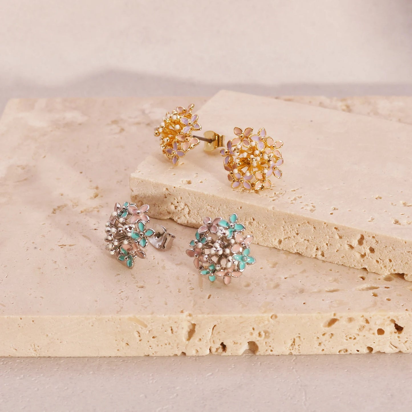 Charlotte Mini Floral Bouquet Stud Earrings