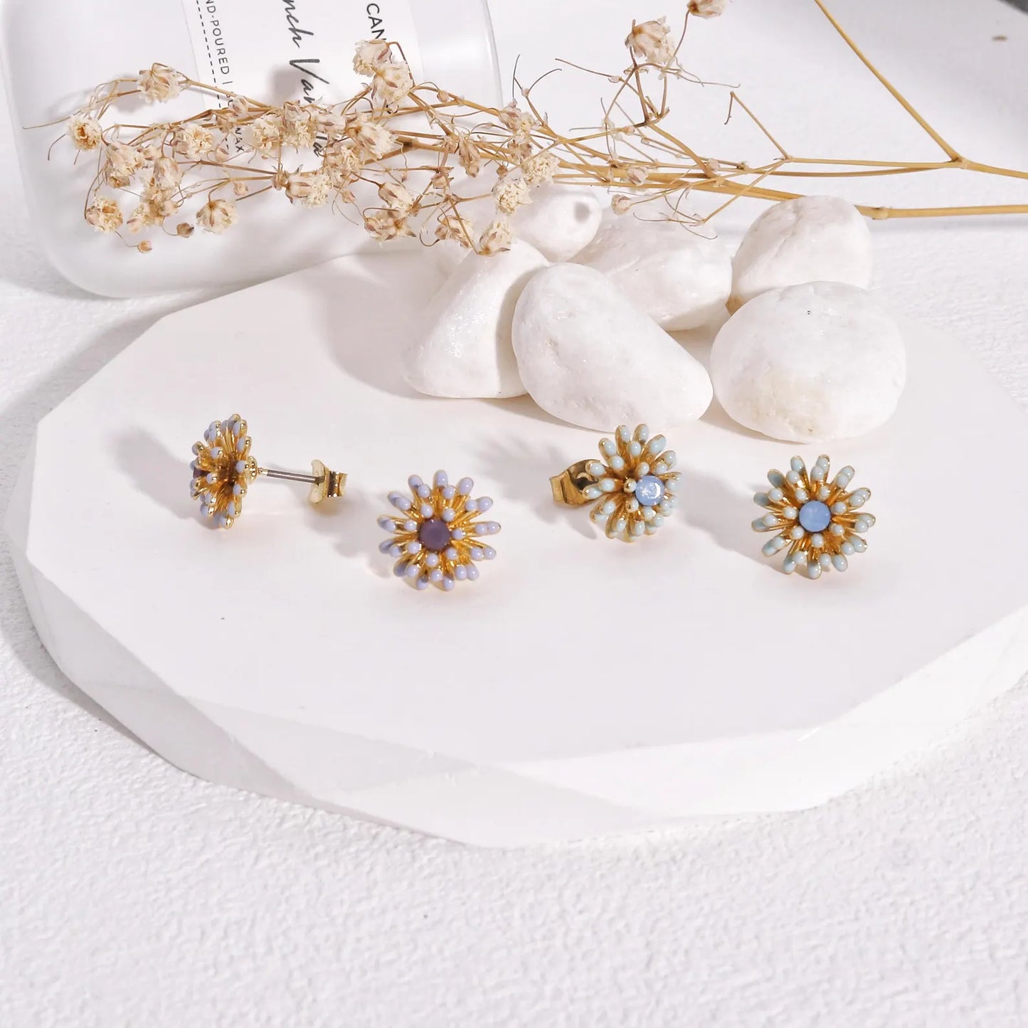 Avery Mini Sun-burst Stud Earrings